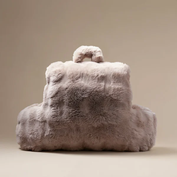 Rugsteun Kussen Bedrest Pompom Taupe 34 x 50