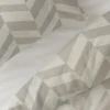 Dekbedovertrek Chevron Beige/Zand