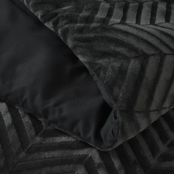 Dekbedovertrek Chevron Teddy Antraciet