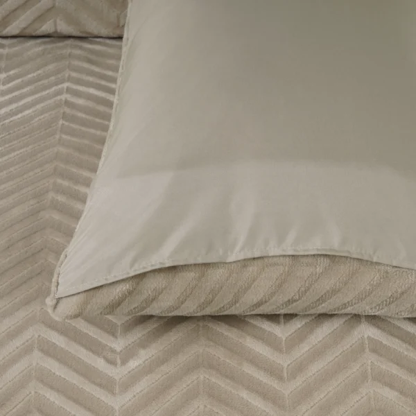 Dekbedovertrek Chevron Teddy Taupe
