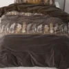 Dekbedovertrek Chocolate Feathers Bruin