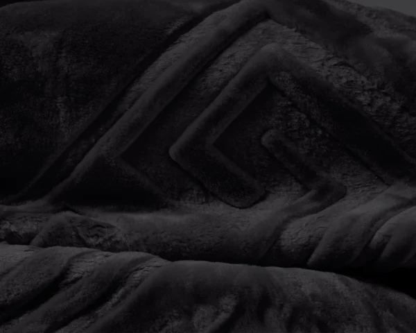 Deken Embossed Zeta Zwart 200 x 240