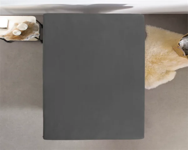 Hoeslaken Enkel Jersey Antraciet