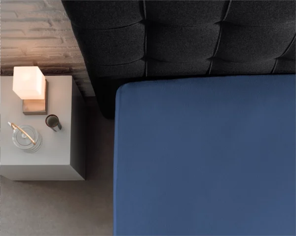 Hoeslaken Enkel Jersey Blauw