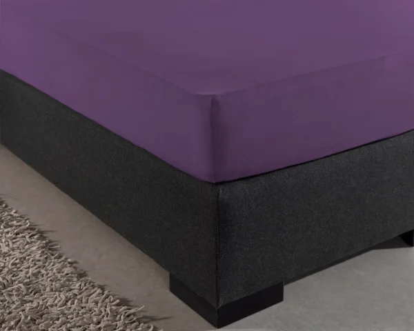 Hoeslaken Enkel Jersey Paars