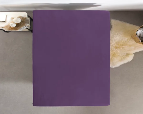 Hoeslaken Enkel Jersey Paars