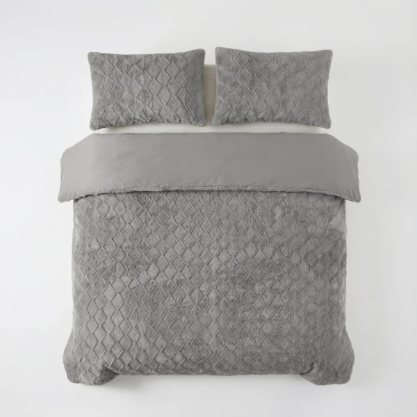 Dekbedovertrek Faux Fur Syon Grijs