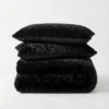 Dekbedovertrek Faux Fur Syon Zwart