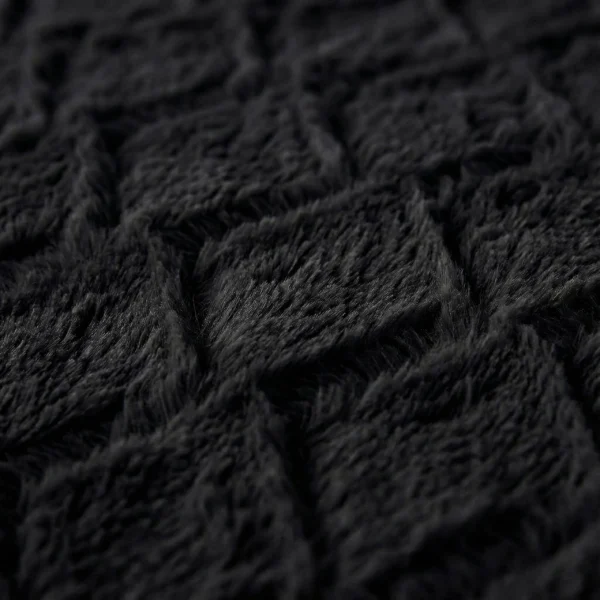 Dekbedovertrek Faux Fur Syon Zwart