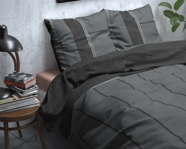 Dekbedovertrek Flanel Kees Antraciet