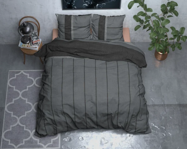 Dekbedovertrek Flanel Kees Antraciet
