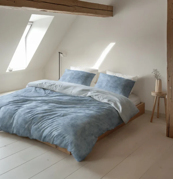 Dekbedovertrek Flanel Washed Cotton Blauw