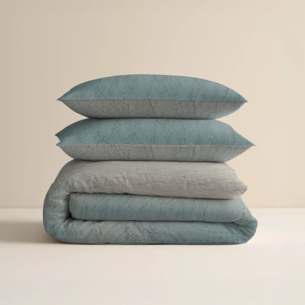 Dekbedovertrek Gradia Beige/Blauw