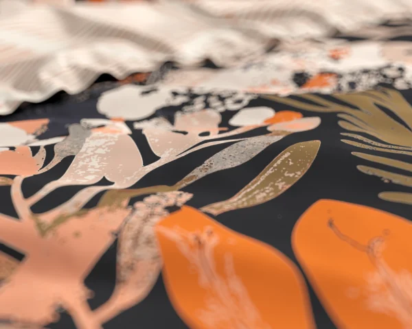 Dekbedovertrek Mystical garden Zwart