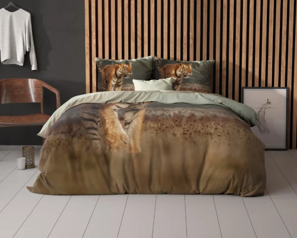 Dekbedovertrek Nature Tiger Taupe