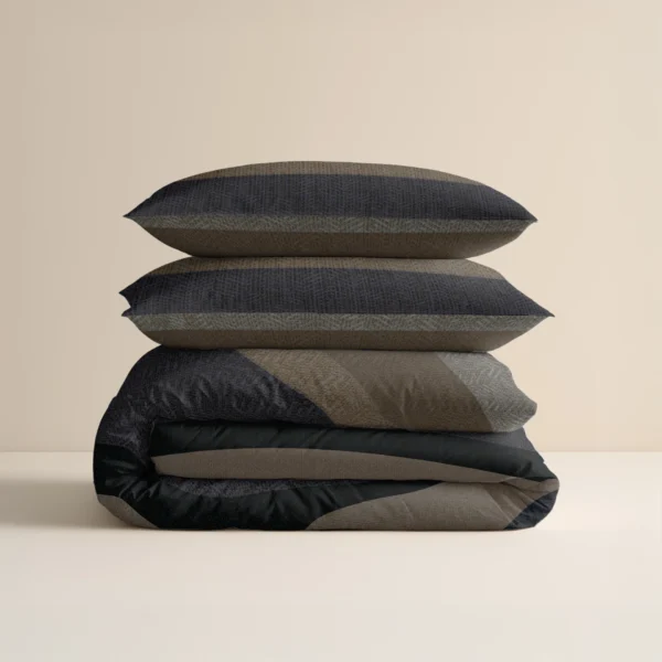 Dekbedovertrek Ravon Taupe/Antraciet