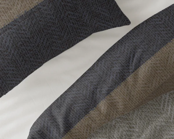 Dekbedovertrek Ravon Taupe/Antraciet