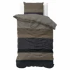 Dekbedovertrek Ravon Taupe/Antraciet