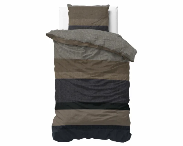 Dekbedovertrek Ravon Taupe/Antraciet
