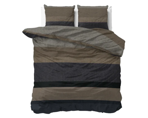 Dekbedovertrek Ravon Taupe/Antraciet