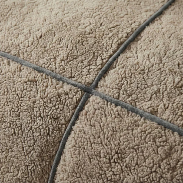 Dekbedovertrek Teddy Trim Donker Taupe