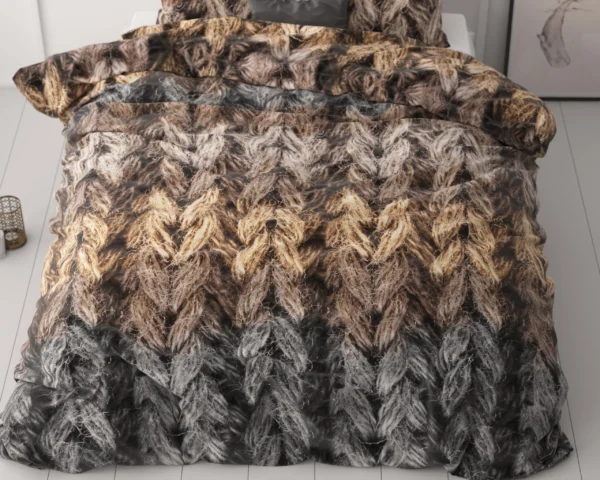 Dekbedovertrek Trendy knits Bruin
