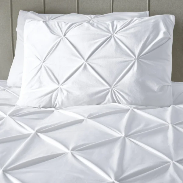 Dekbedovertrek Velvet Pintuck Wit