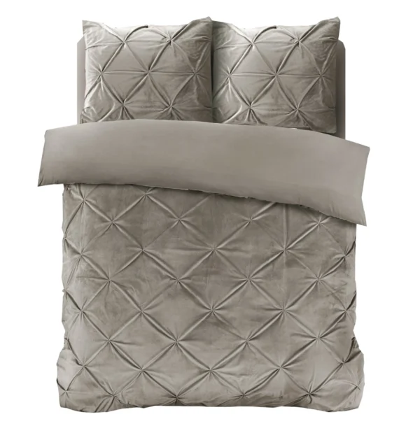 Dekbedovertrek Velvet Pintuck Zand