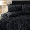 Dekbedovertrek Velvet Pintuck Zwart