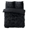 Dekbedovertrek Velvet Pintuck Zwart