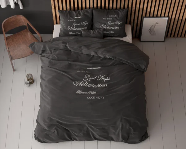 Dekbedovertrek Welterusten Zwart