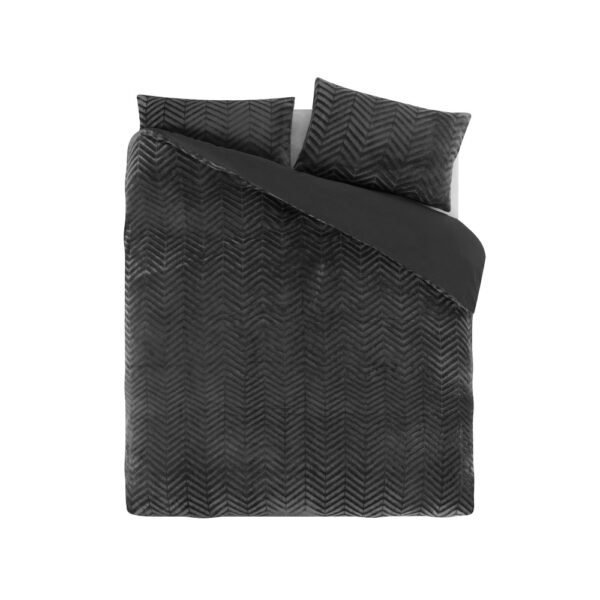 Dekbedovertrek Chevron Teddy Antraciet