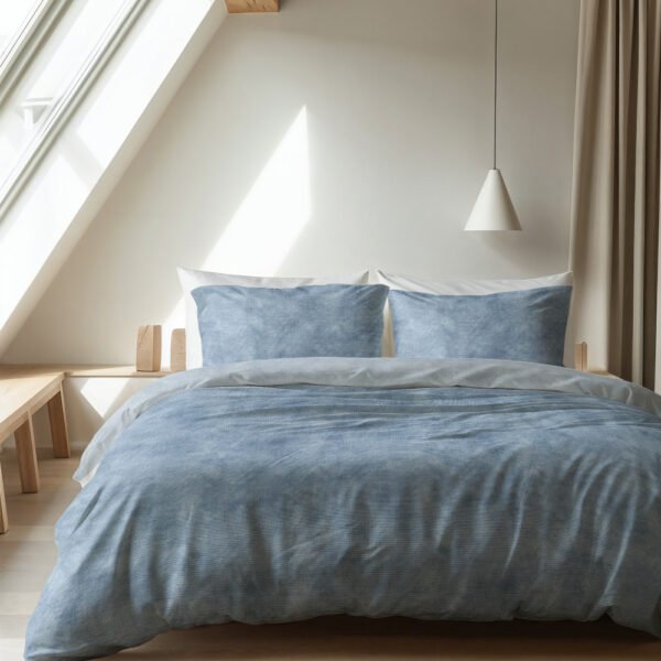 Dekbedovertrek Flanel Washed Cotton Blauw
