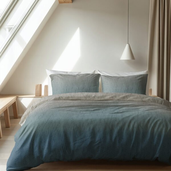 Dekbedovertrek Gradia Beige/Blauw