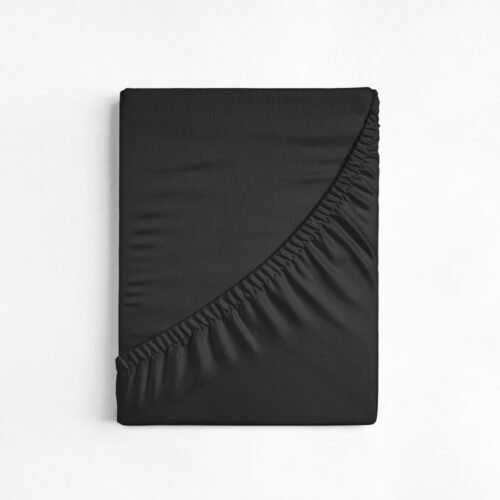 Hoeslaken Katoen Zwart