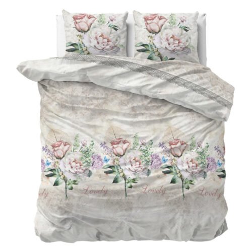 Dekbedovertrek Lovely Flower Beige