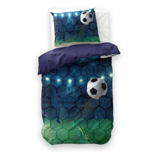 Dekbedovertrek Live football Blauw