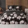 Dekbedovertrek Dark Flower Zwart
