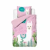 Dekbedovertrek Hola lama Roze