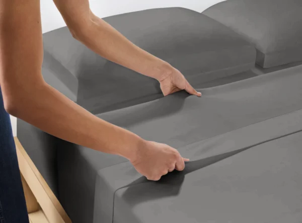 Bedlaken Katoen Grijs