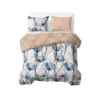 Lazy-Dekbed Glass Flower Blauw Met Kussenslopen
