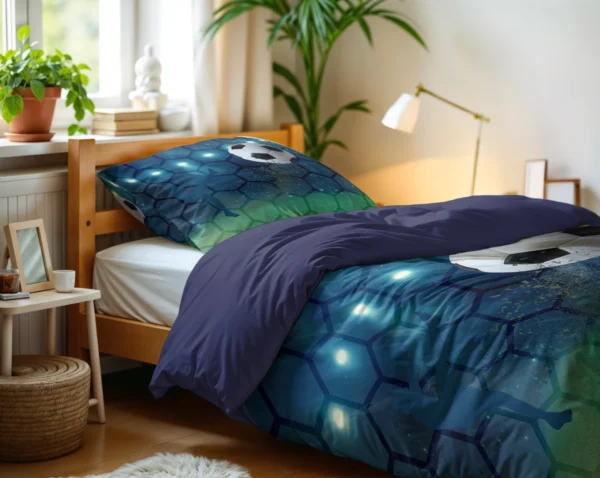 Dekbedovertrek Live football Blauw