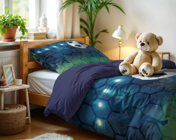 Dekbedovertrek Live football Blauw