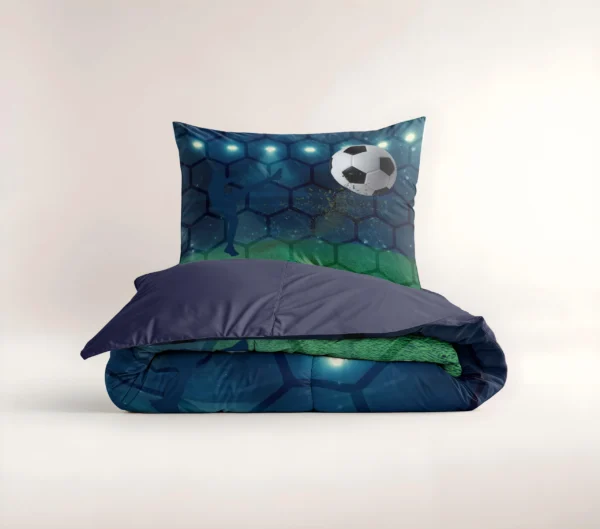 Dekbedovertrek Live football Blauw
