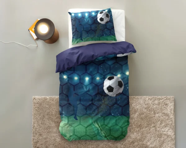 Dekbedovertrek Live football Blauw
