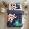Dekbedovertrek Space man 2 Blauw