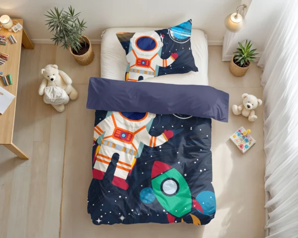 Dekbedovertrek Space man 2 Blauw