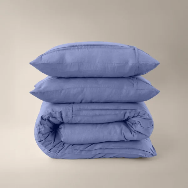 Dekbedovertrek Washed Tufted Blauw