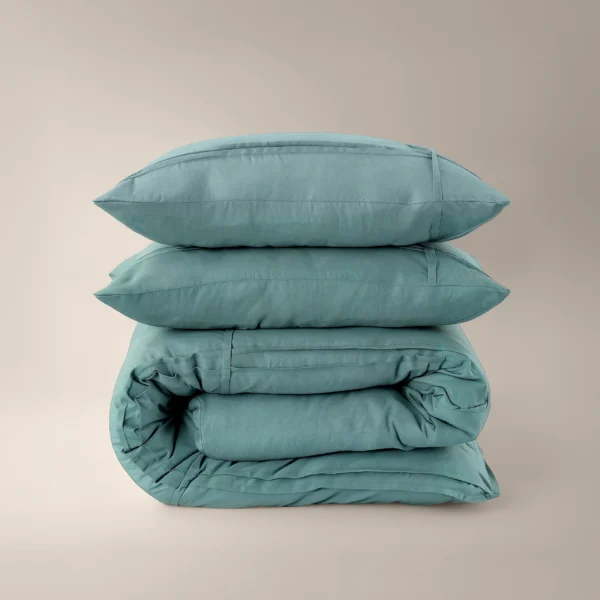 Dekbedovertrek Washed Tufted Groen