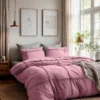 Dekbedovertrek Washed Tufted Oud Roze